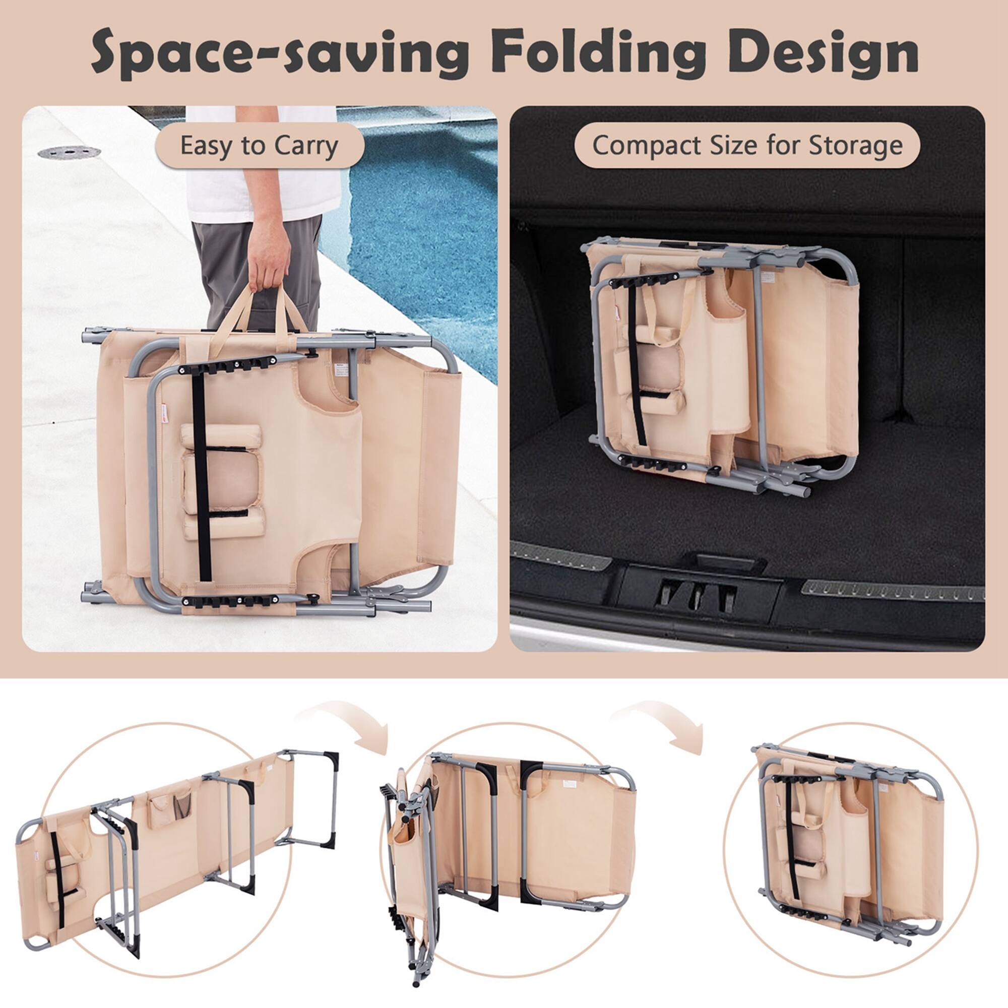 Space-saving Folding Design
Easy to Carry
Compact Size for Storage