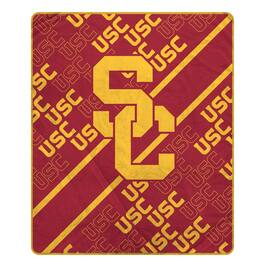 Pegasus - USC Trojans 60" x 70" Diagonal Lined Wordmark Ultra Soft Blanket - Multicolor
