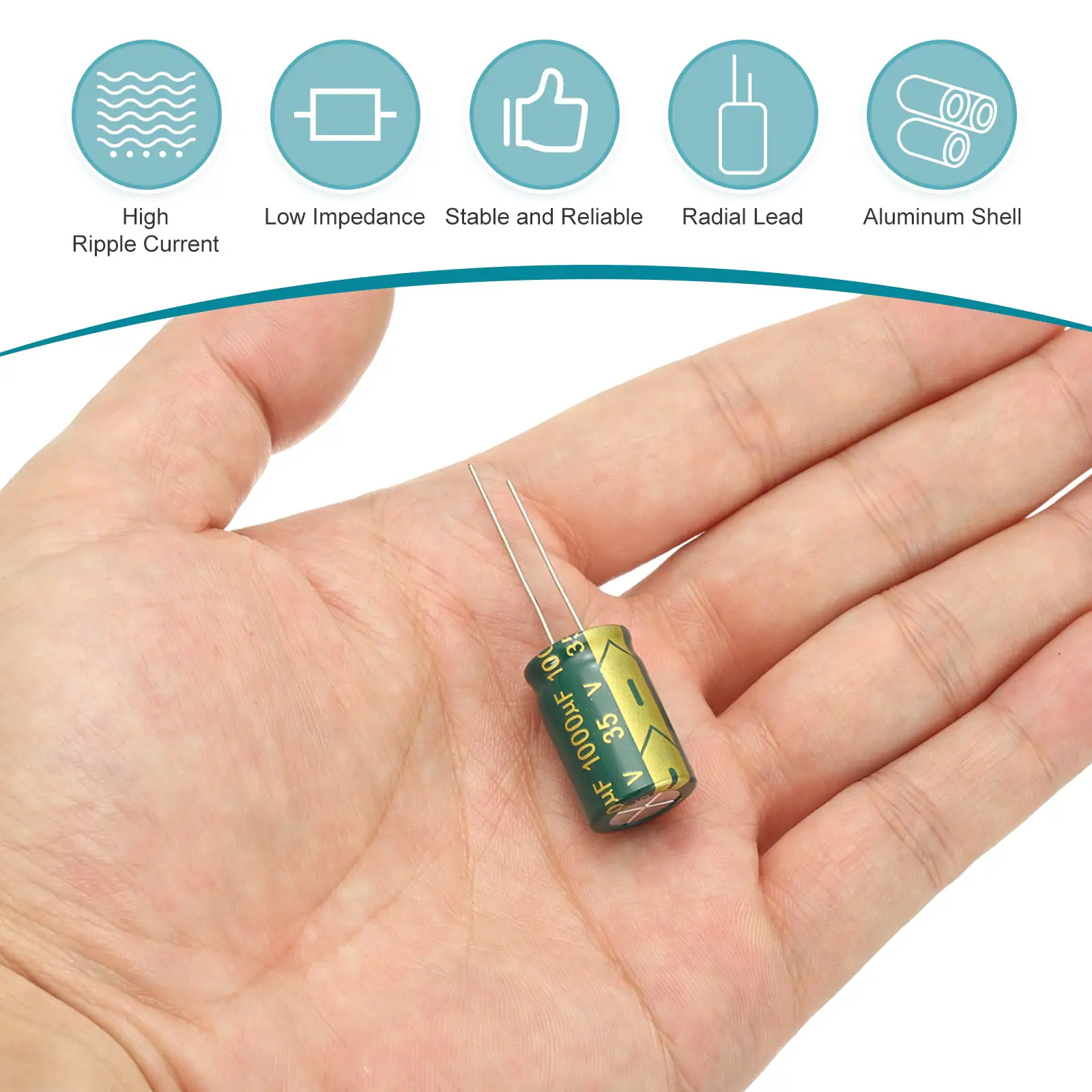 High Ripple Current Low Impedance Stable and Reliable Radial Lead Aluminum Shell 3 100 > 1000HF I UF 35 >