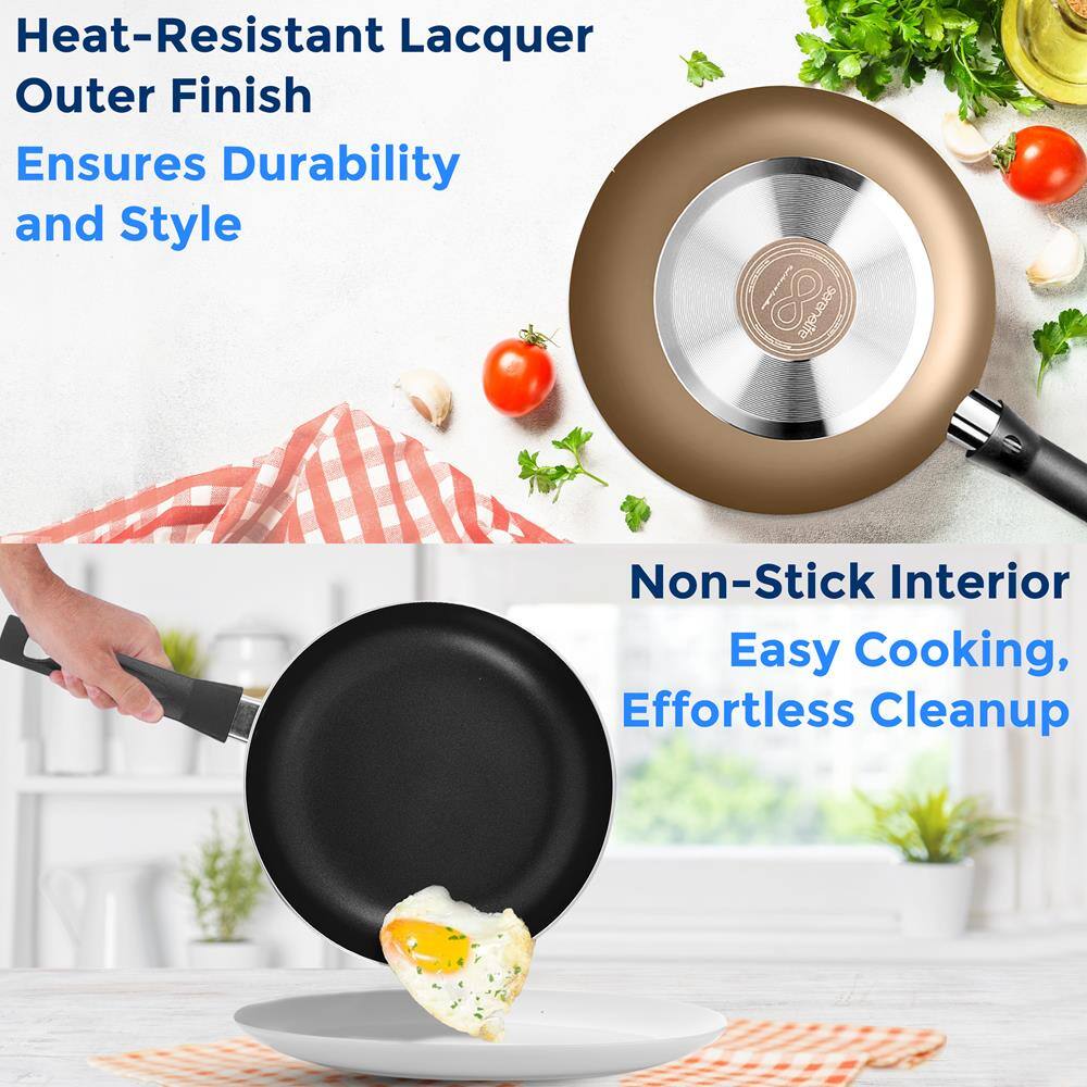 Heat-Resistant Lacquer Outer Finish  
Ensures Durability and Style  

Non-Stick Interior  
Easy Cooking, Effortless Cleanup