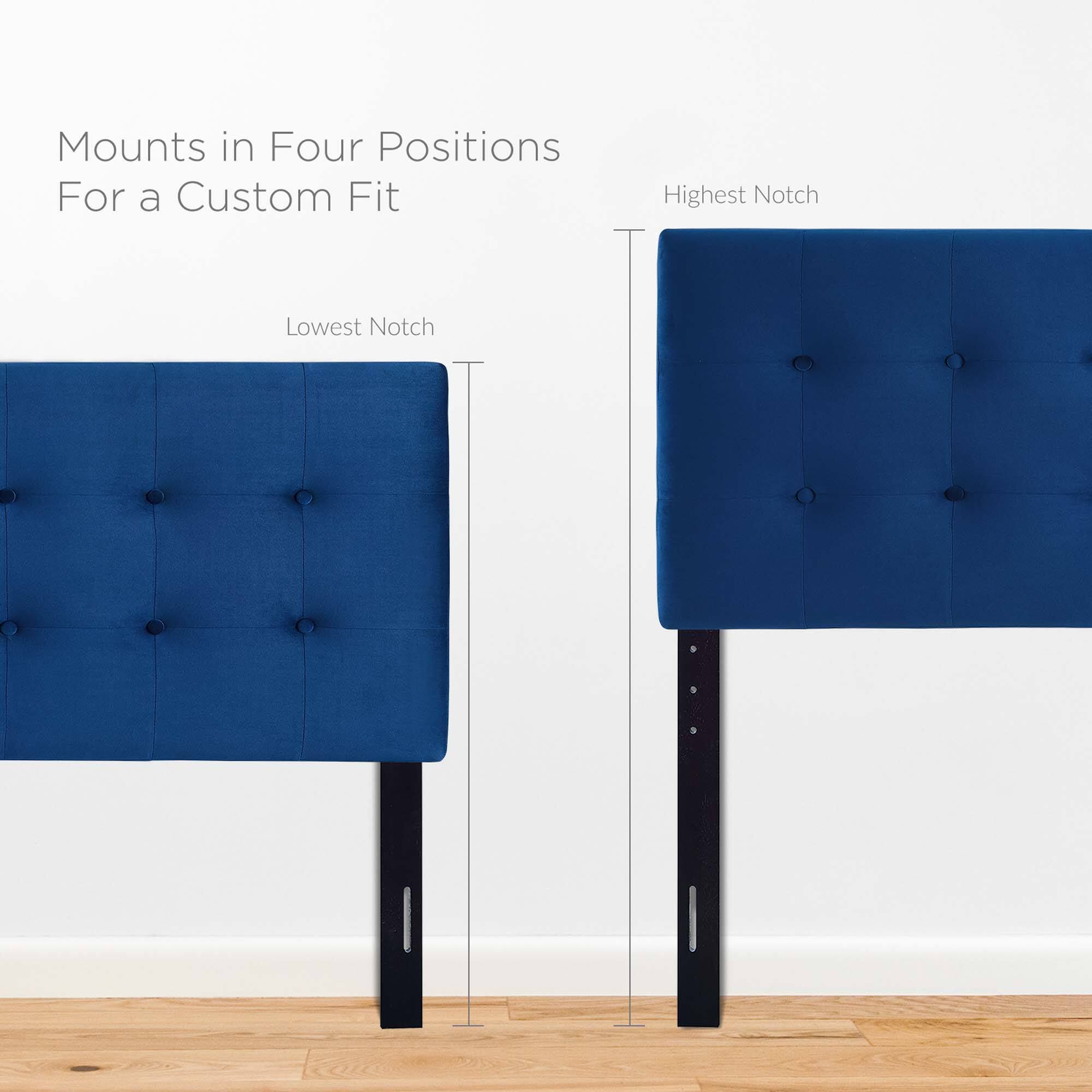 Mounts in Four Positions  
For a Custom Fit  

Lowest Notch  
Highest Notch