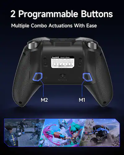 EasySMX Draadloze pc-controller, gamepad, draadloze bluetooth gamepad met Hall-trigger en dubbele vibratie en turbo-functie, compatibel met PC/PS3/ Switch/Android TV/TV-box/mobiele EasySMX Draadloze pc-controller, gamepad, draadloze bluetooth gamepad met Hall-trigger en dubbele vibratie en turbo-functie, compatibel met PC/PS3/ Switch/Android TV/TV-box/mobiele