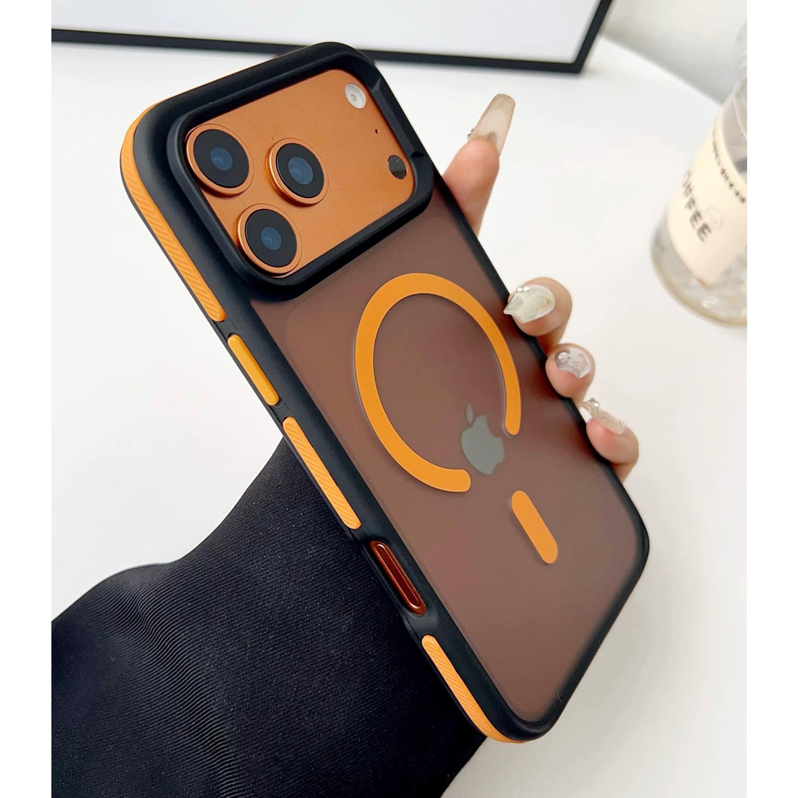 UUCOVER - Magnetic Phone Case For Apple iPhone 17 Pro Max, Shockproof MagSafe Compatible Slim Matte Frosted Translucent Hard Cover - Orange price history on PriceWatchPro