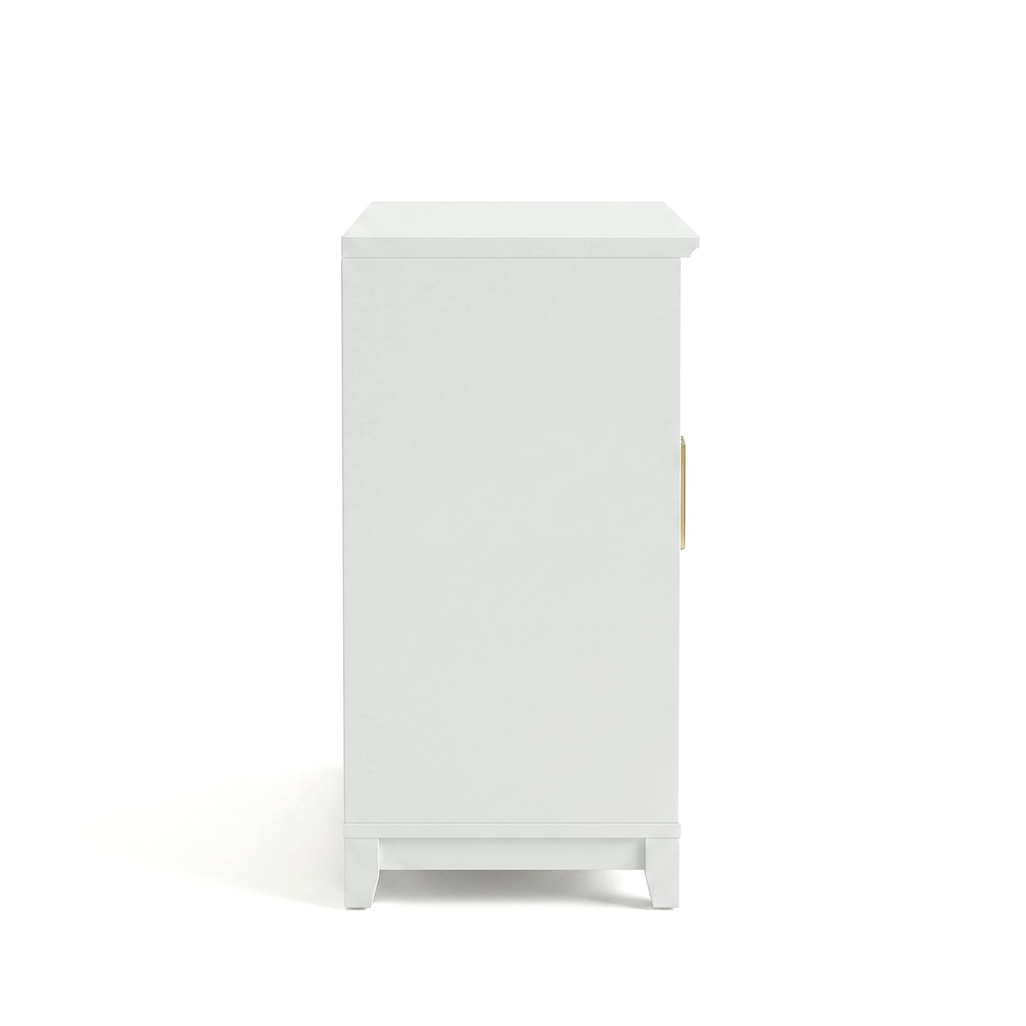 Alt View 9. Martha Stewart - 2PK 2-Door Cabinets with Soft-Close Doors-Premium Hardware - White Frame/Gold Hardware.