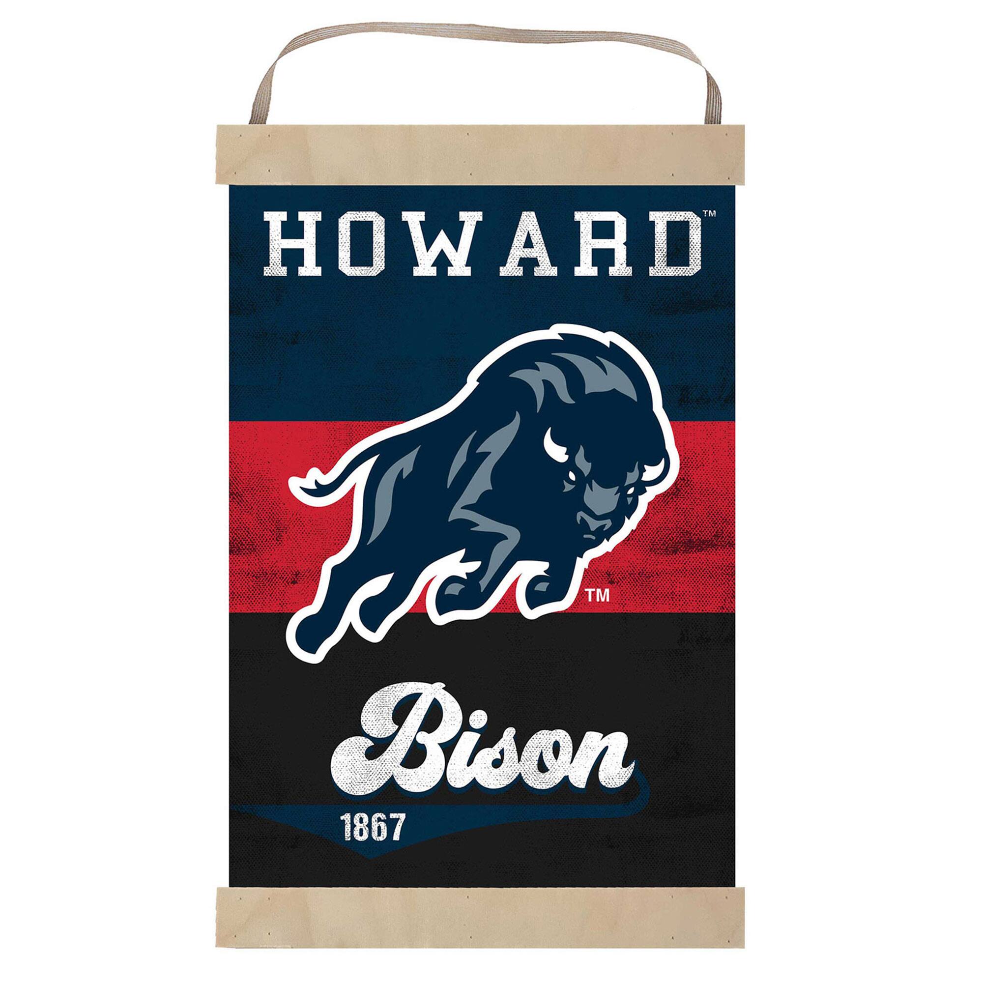 Howard Bison Retro Logo Banner Sign