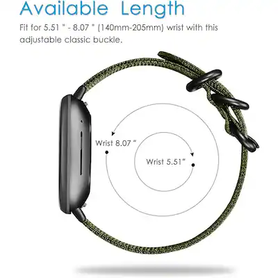 Cinturino Nylon Per Fitbit Versa 4/3, Sense 2/1 - Regolabile, Elastico, Sportivo, Unisex - Foto 13