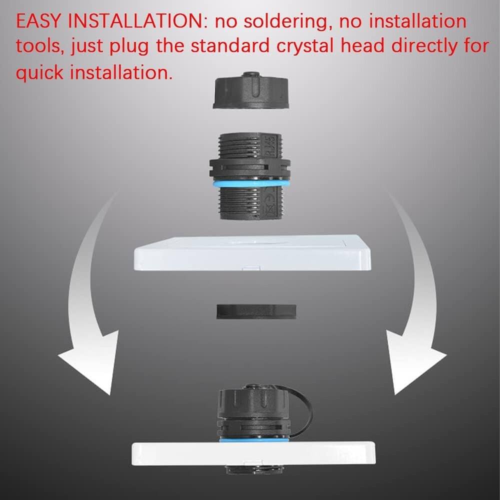 EASY INSTALLATION: no soldering, no installation tools, just plug the standard crystal head directly for quick installation.