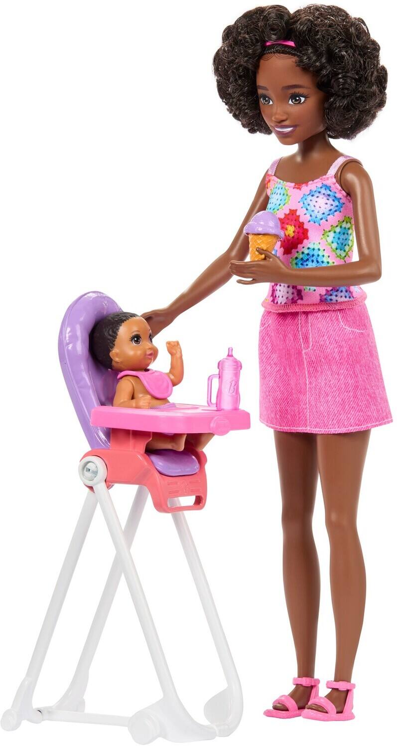 Alt View 2. Mattel - Barbie Skipper Babysitters Inc. Playset with 2 Dolls & High Chair, Black   - COLLECTIBLES - Multicolor.