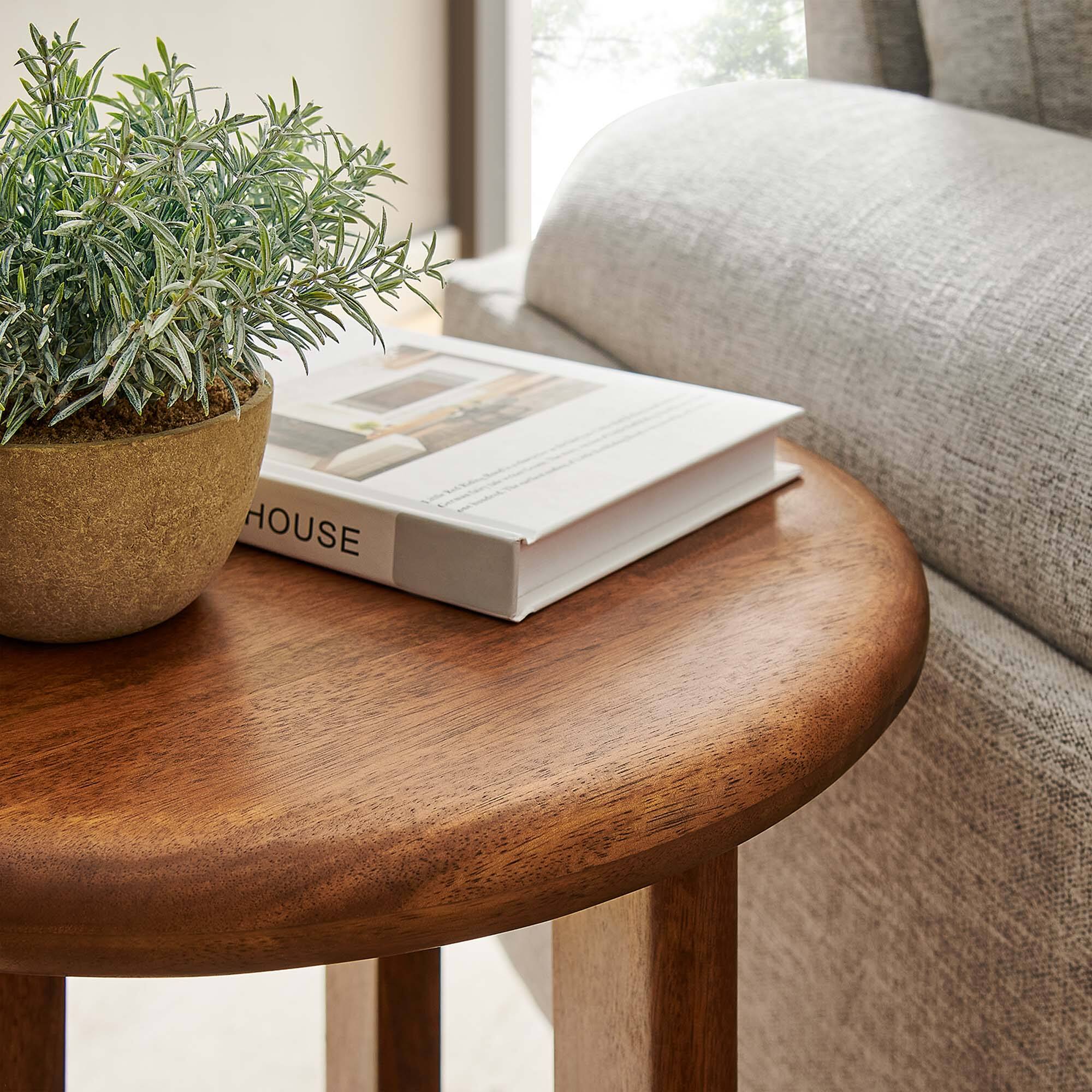 Alt View 1. Modway - Rivian Round Side Table by Modway - Walnut.