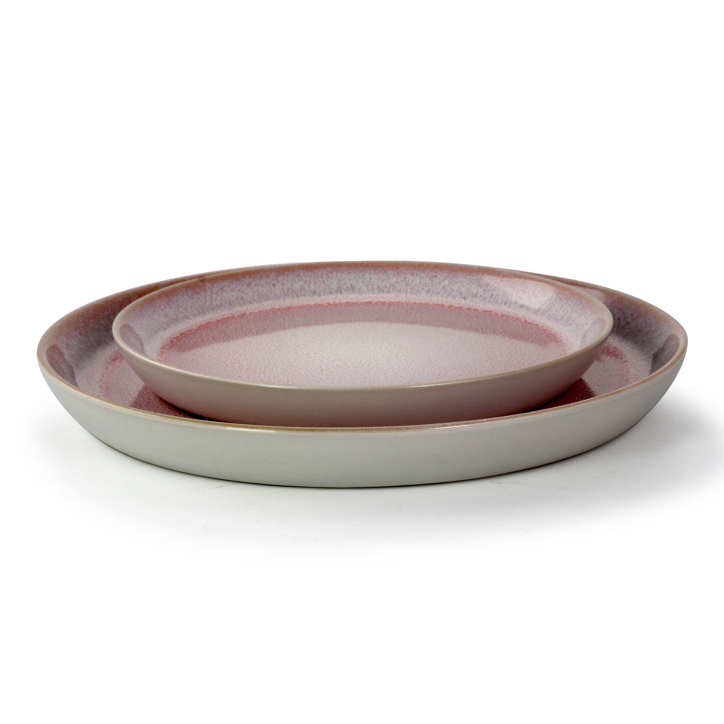 Alt View 9. Elama - Elama Mocha Muave 16 Piece Luxurious Stoneware Dinnerware with Complete Setting for 4 - Mauve.