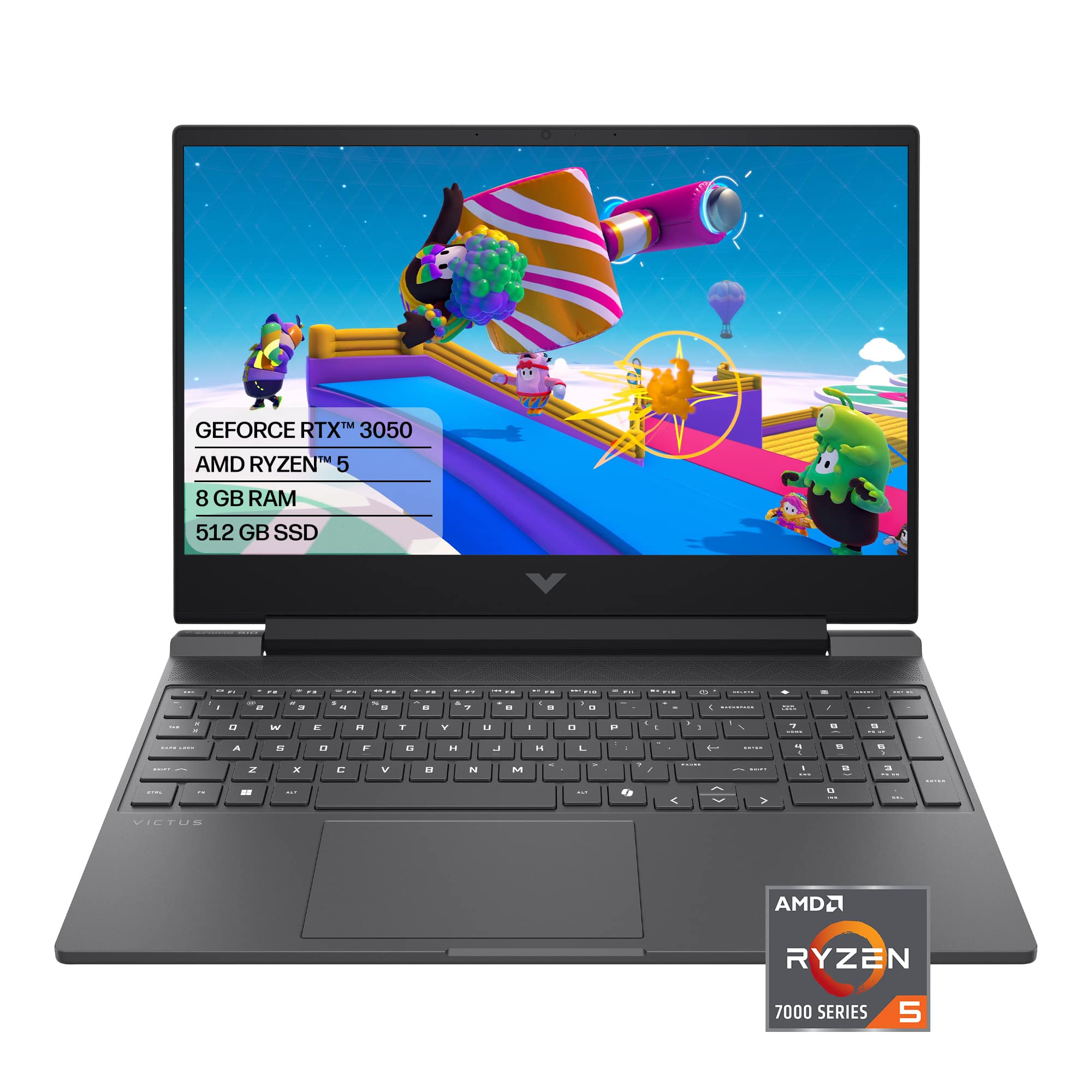 GEFORCE RTX™ 3050  
AMD RYZEN™ 5  
8 GB RAM  
512 GB SSD  

AMD RYZEN 7000 SERIES 5