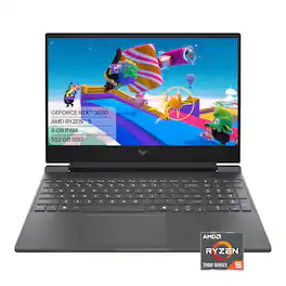 HP - Victus 15.6" Full HD Gaming Laptop - AMD Ryzen 5 7535HS (2023) - 8GB DDR5 Memory - NVIDIA GeForce RTX 3050 - 512GB SSD - Mica Silver