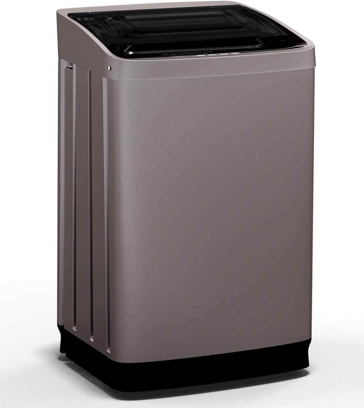 Front. Circus Cirle - 18lbs Portable Washing Machine, 2.4 Cu Ft Full Automatic Washing Machine - Brown.