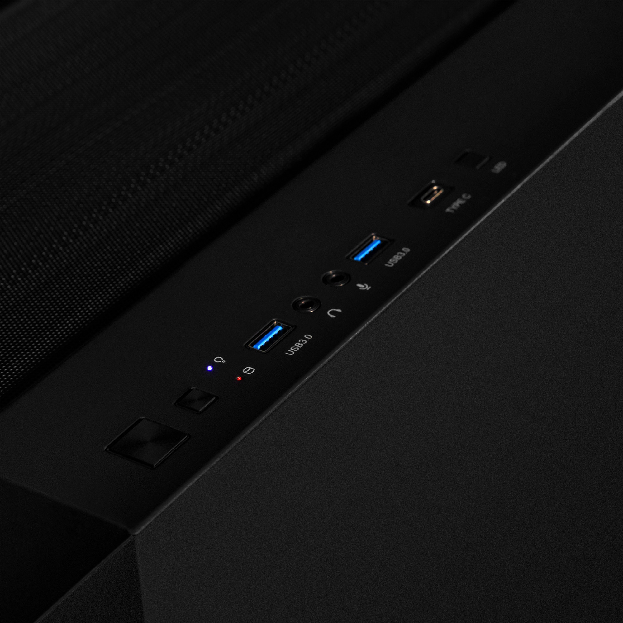 The text on the image reads: "Type C, USB 3.0, and USB 2.0."