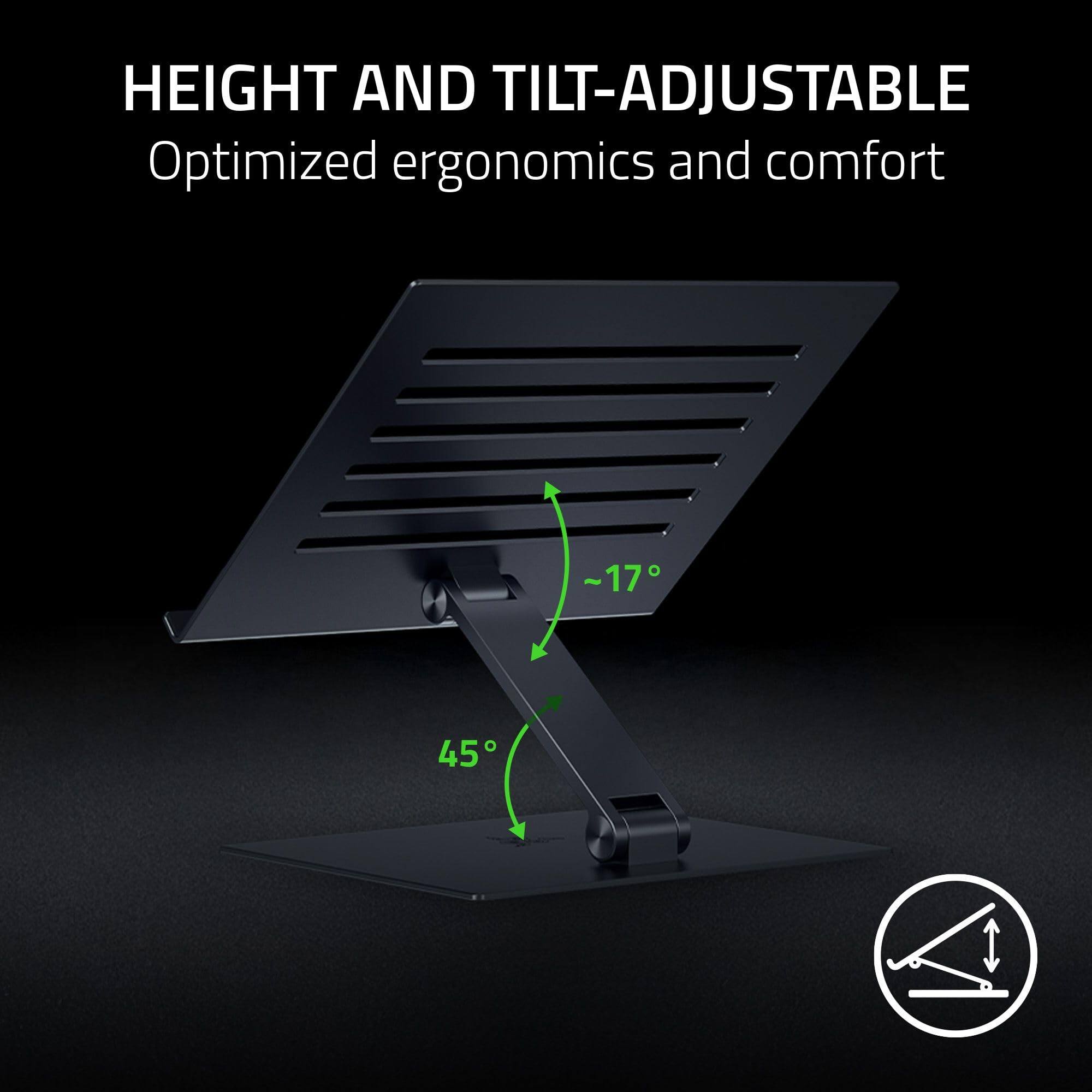 HEIGHT AND TILT-ADJUSTABLE  
Optimized ergonomics and comfort  
~17°  
45°