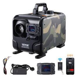 VEVOR - 8KW Diesel Heater, 12V/24V All in One Diesel Air Heater, Bluetooth APP Control, Remote Control and Display Screen - Camouflage