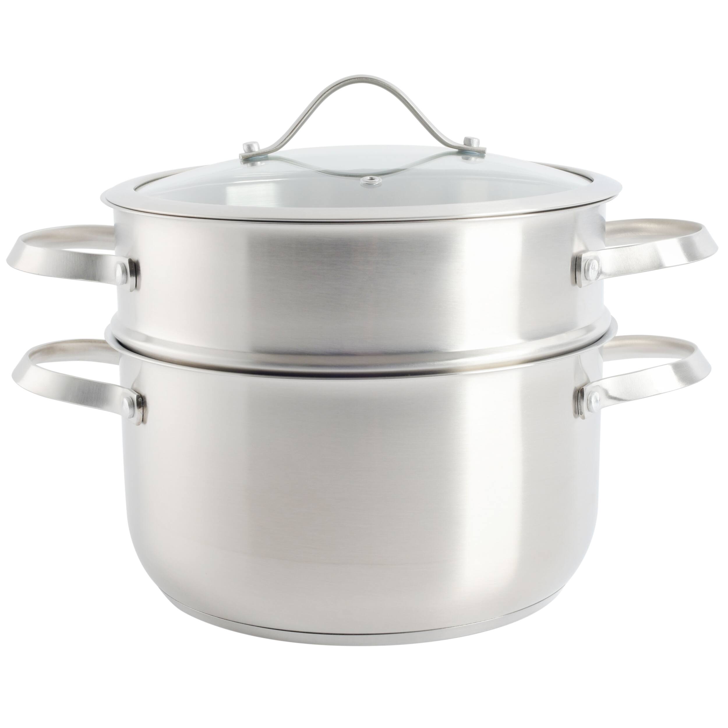 Alt View 9. Kenmore - Kenmore Aiden 10 Piece Stainless Steel Cookware Set - Silver.