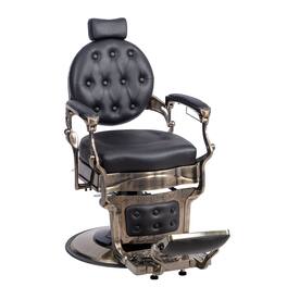 Winado - Vintage Barber Chair 700LBS Capacity, Hydraulic Reclining Salon Chair with 135° Recline, Headrest & Footrest for Beauty - Black With Brushed Bronze Frame