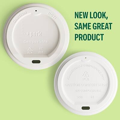 NEW LOOK, SAME GREAT PRODUCT

CAUTION HOT
perk
Compostable
PLA
01

CAUTION CONTENTS HOT
PLA
548
01