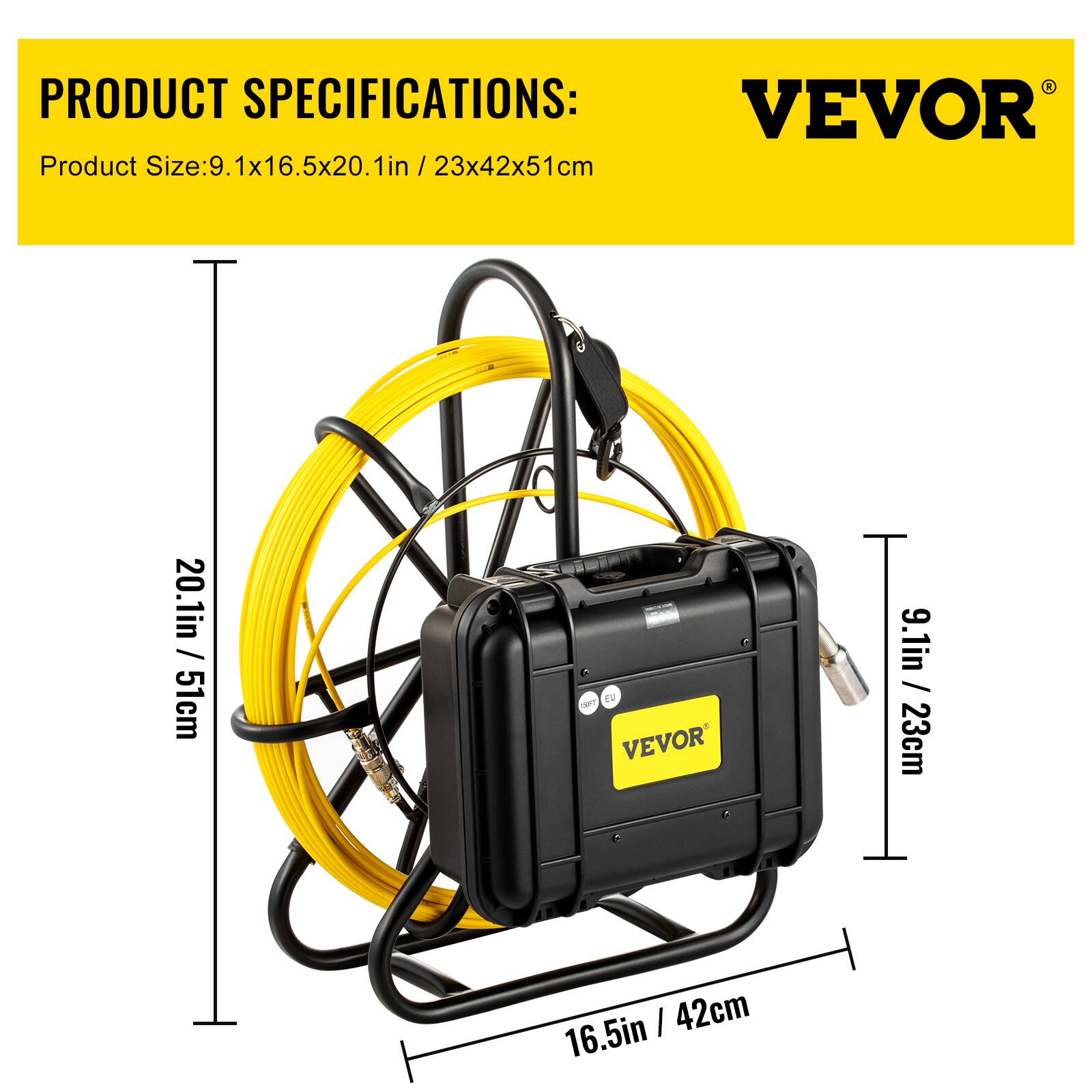 PRODUCT SPECIFICATIONS:  
Product Size: 9.1x16.5x20.1in / 23x42x51cm