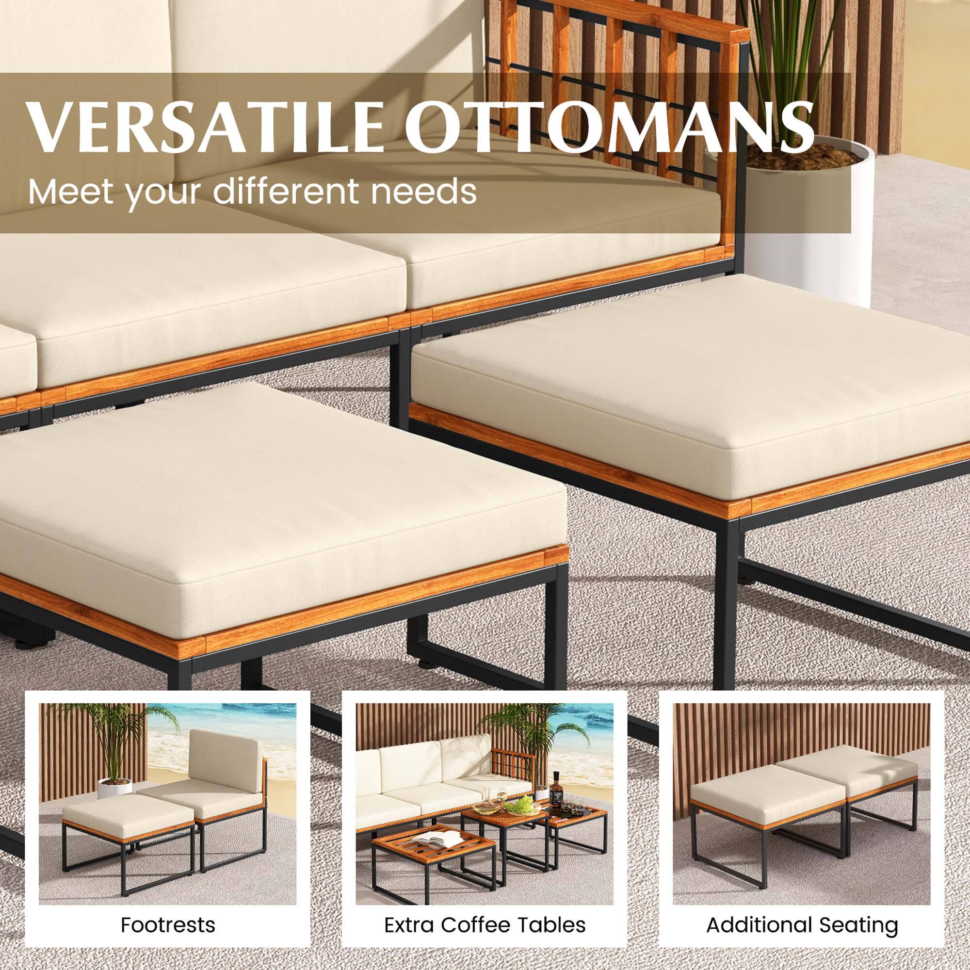 Versatile Ottomans Meet your different needs Footrests Extra Coffee Tables Additional Seating