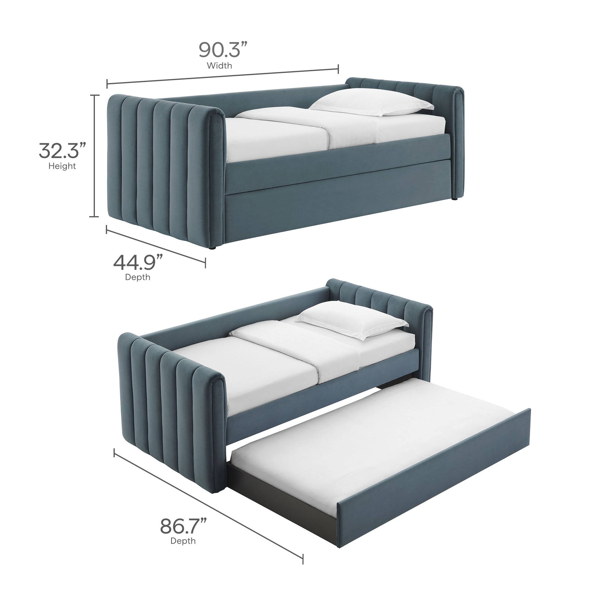 90.3" Width  
32.3" Height  
44.9" Depth  
86.7" Depth
