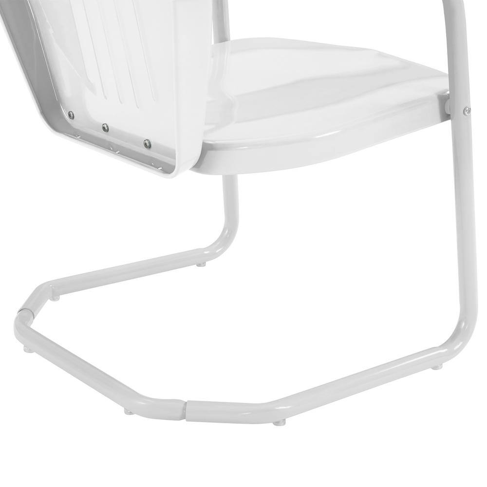Alt View 9. Crosley Furniture - Griffith 3Pc Retro Outdoor Bistro Set - Bistro Table & 2 Chairs - White Gloss.