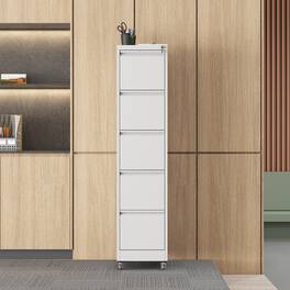 Anysun - High-Capacity Vertical Lockable Removable File Cabinet with Full-Extension Drawers - White
