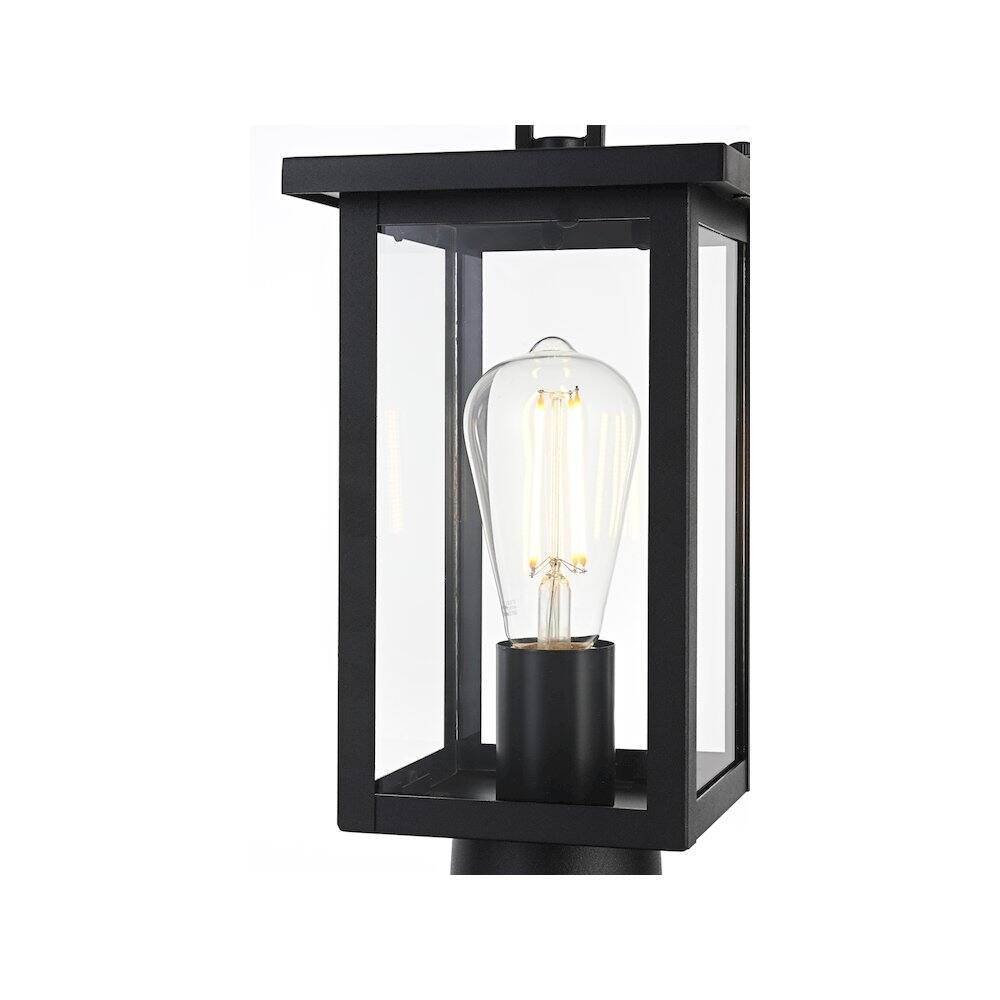 Alt View 3. Elegant Lighting - Venango 7 inch Outdoor Pendant in Black - Black.