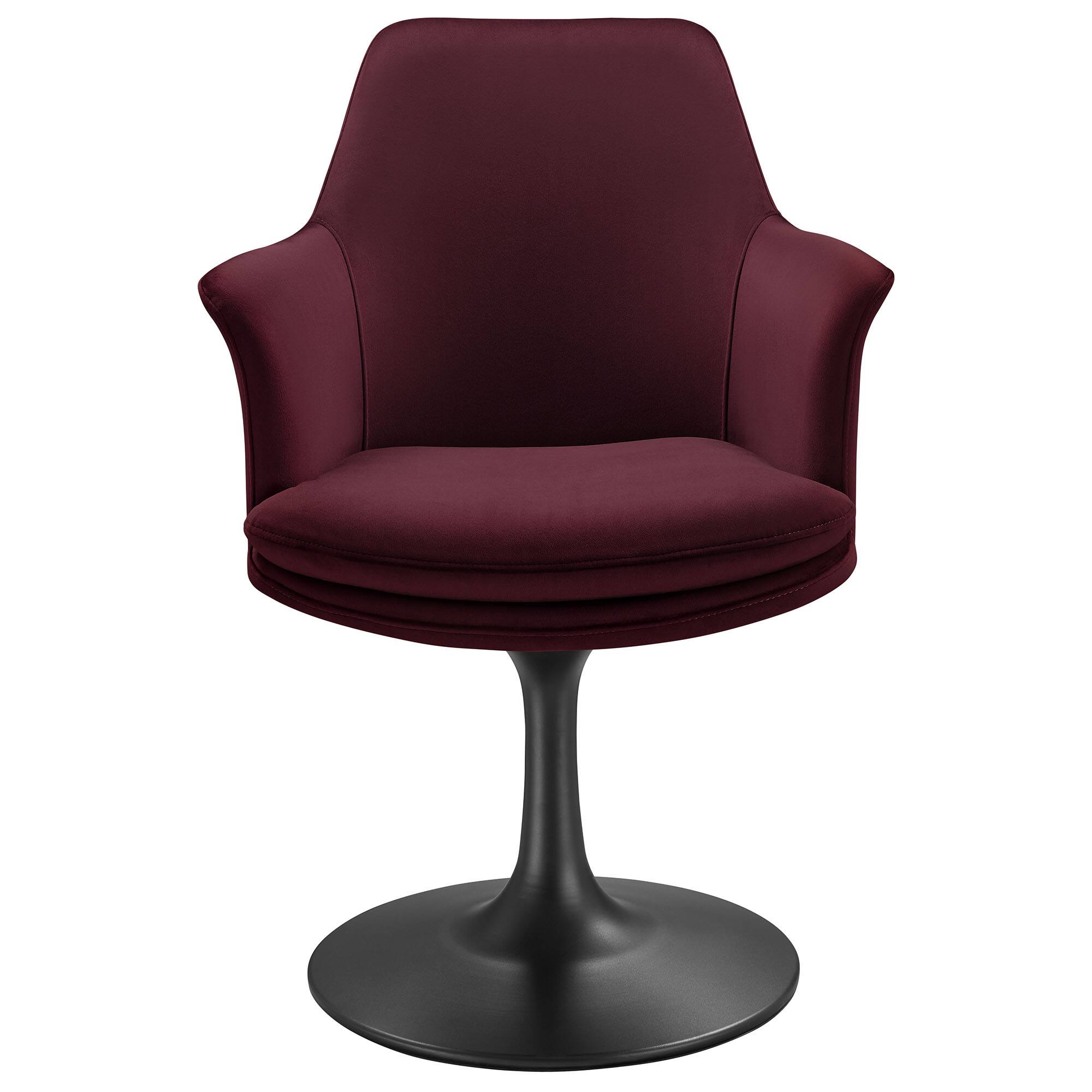 Alt View 5. Modway - Lippa Swivel Dining Armchair by Modway - Black Mulberry.