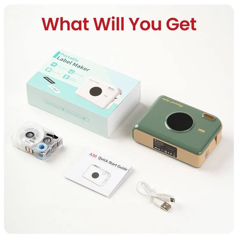 What Will You Get

Portable Label Maker

A30 Quick Start Guide

USB Cable