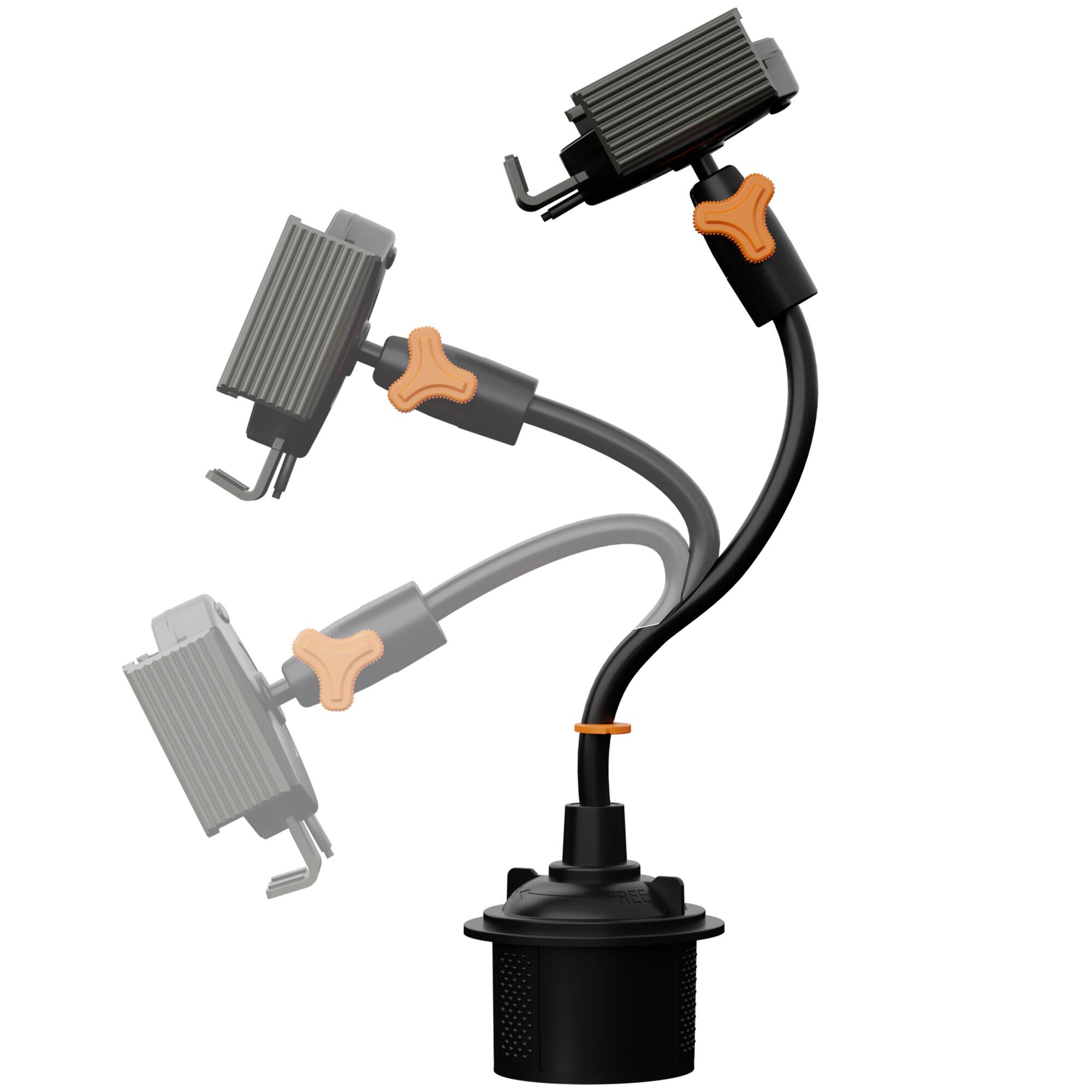 Alt View 4. Armor All - Armor All Cup Holder Gooseneck Mount, Elastic and Expandable Design, Works with iPhone, Samsung Galaxy, Android - Black.