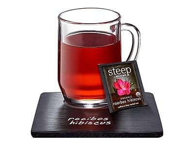 steep ORGANIC rooibos hibiscus  
rooibos hibiscus