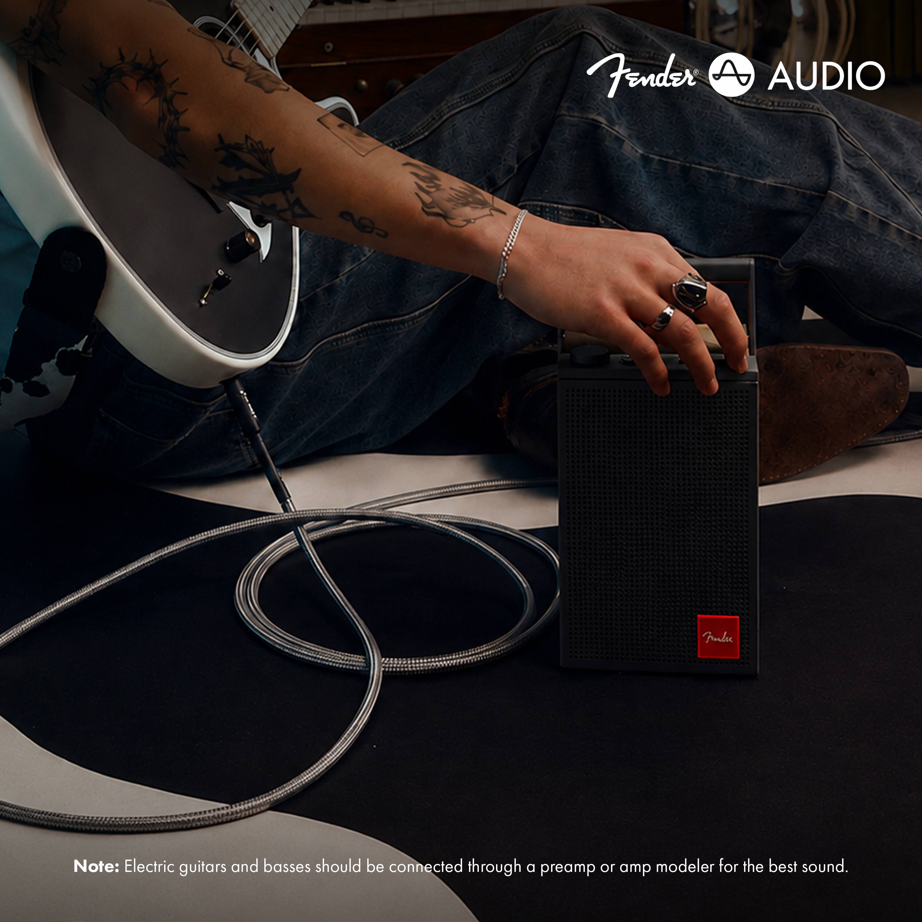Fender AUDIO

Note: Electric guitars and basses should be connected through a preamp or amp modeler for the best sound.
