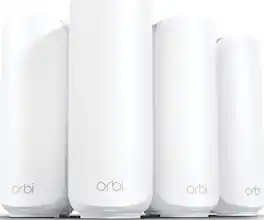 NETGEAR - Orbi 370 Series BE5000 Dual-Band Mesh Wi-Fi 7 System (4-pack) - White