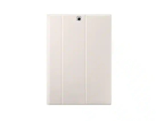 Front. Samsung - SAMSUNG Galaxy Tab S2 Book Cover Folio I Color: White - white.