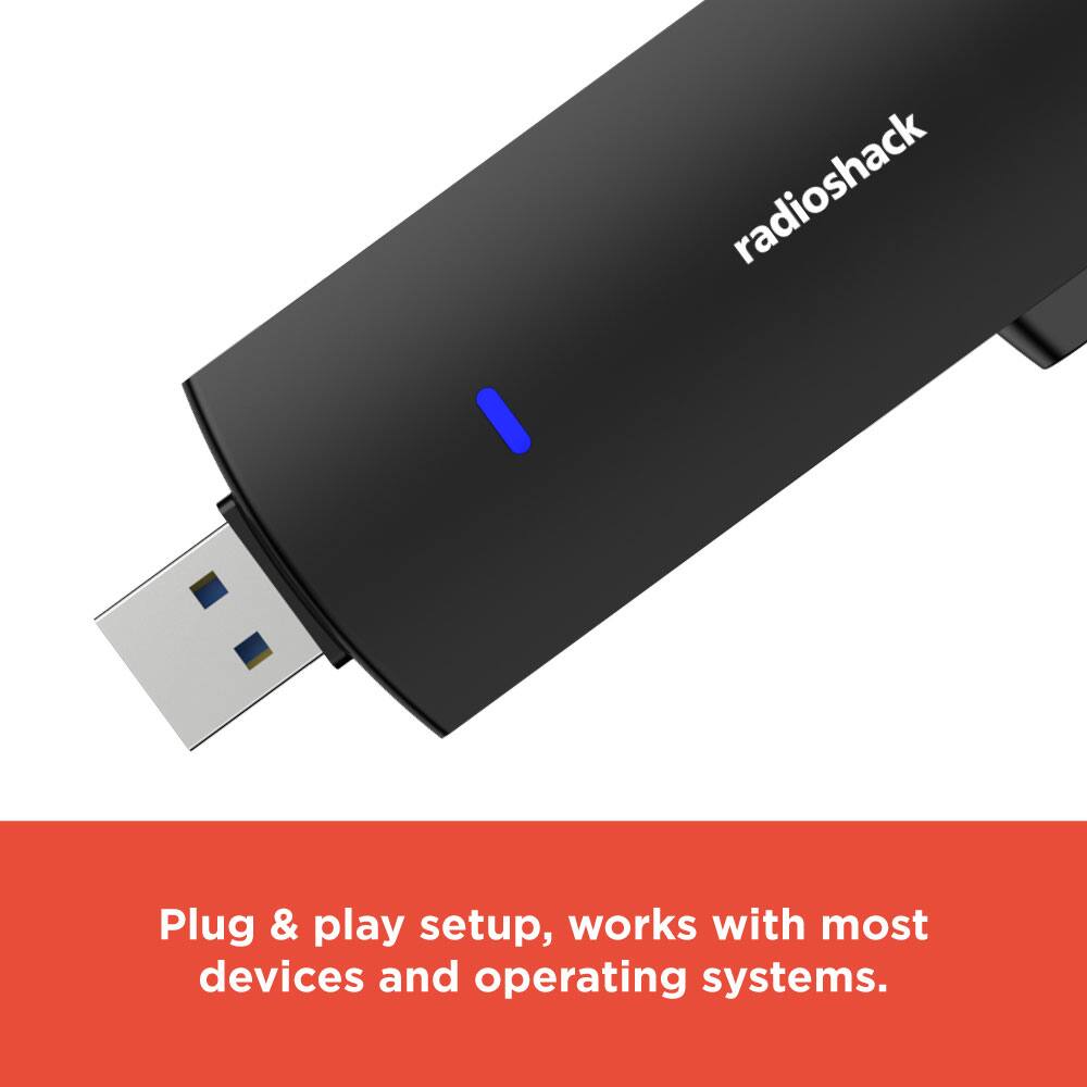 Plug & play setup, works with most devices and operating systems.