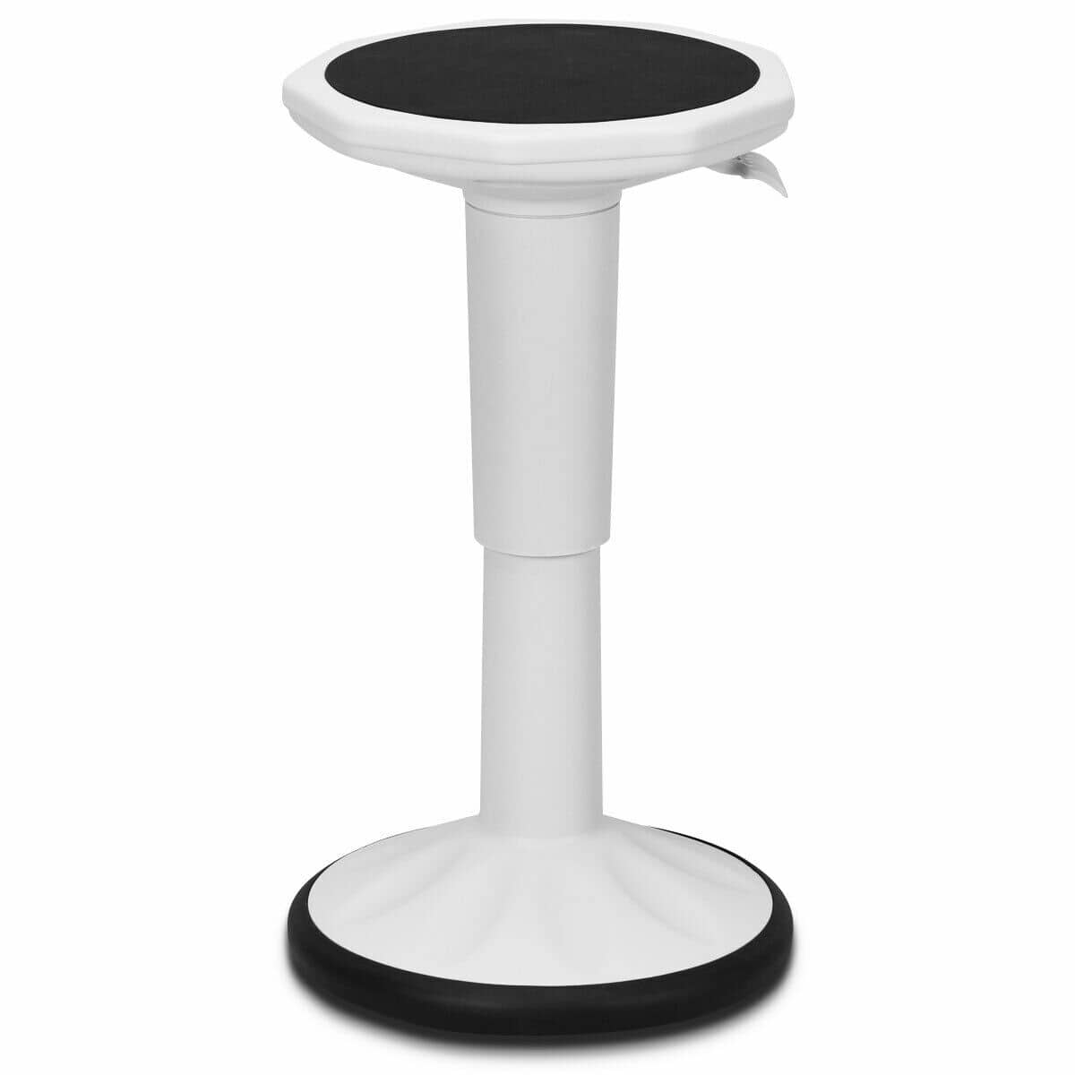 Costway - Wobble Chair Height Adjustable Active Learning Stool Sitting Home Office Silicone - White