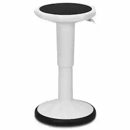 Costway - Wobble Chair Height Adjustable Active Learning Stool Sitting Home Office Silicone - White