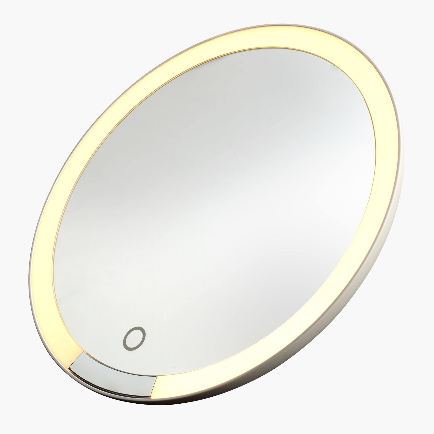 Angle. iHome - iHome Portable Makeup Mirror with Bluetooth Speaker (iCVBT9) - White.