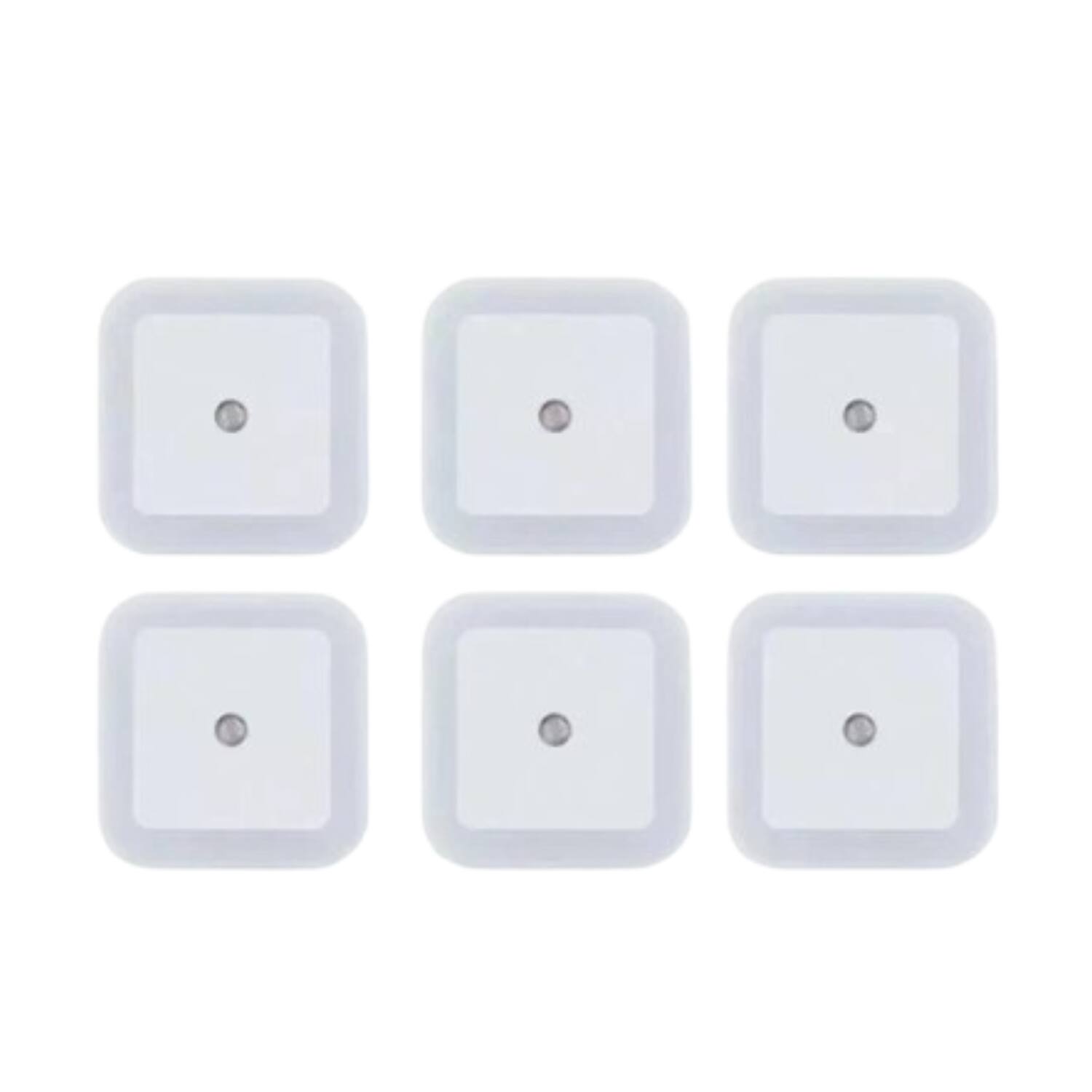 Front. Stock Preferred - 6-Pack Plug-in LED Night Lights with Dusk to Dawn Sensor.