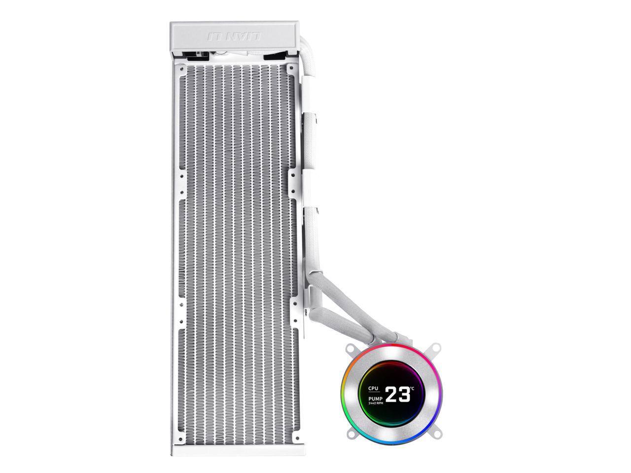 Lian Li - Hydroshift II-C 360 LCD CPU Cooler - 3 Modes, Slide-Tube Clamp, 2.1 IPS, LGA/AM (HS2LCD36W) - Black