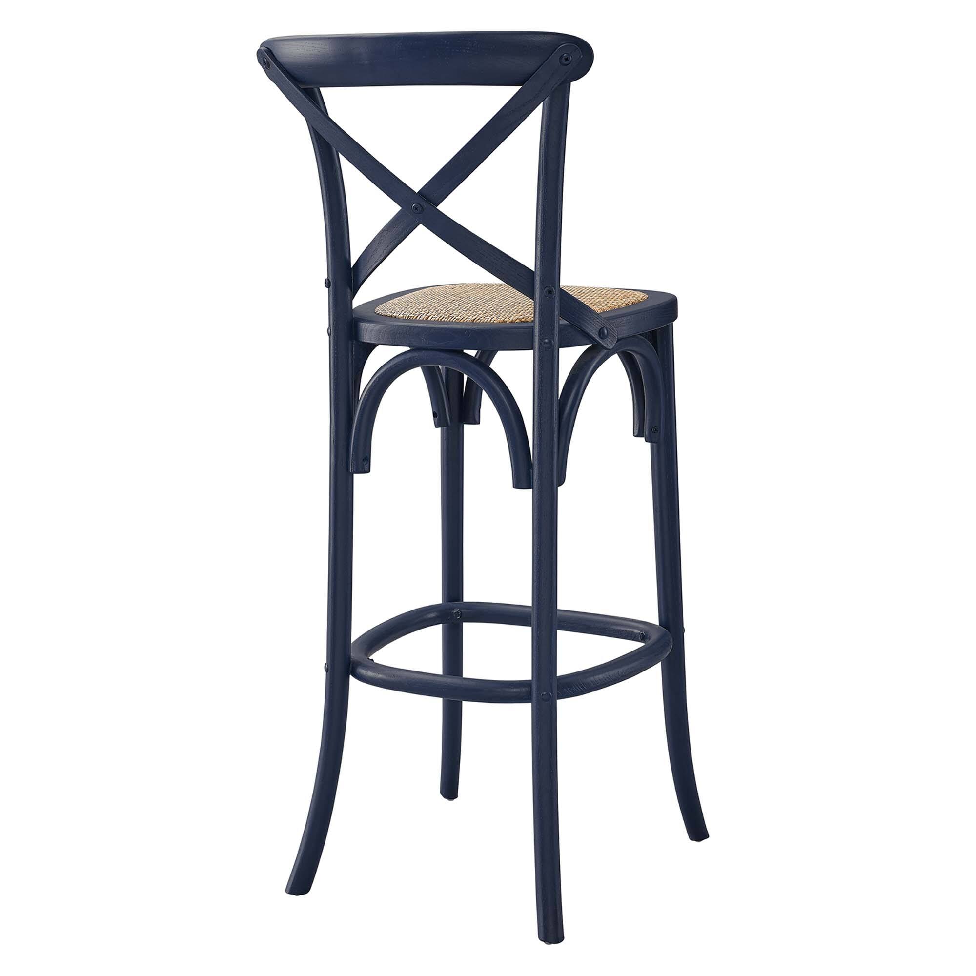 Back. Modway - Gear Bar Stool - Blue.