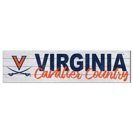 Jardine - Virginia Cavaliers 10'' x 40'' Logo Sign - White