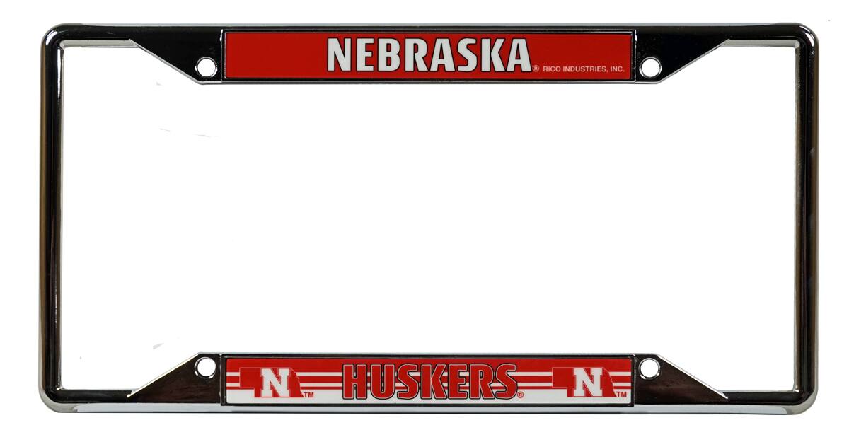 Nebraska Cornhuskers Chrome EZ View License Plate Frame
