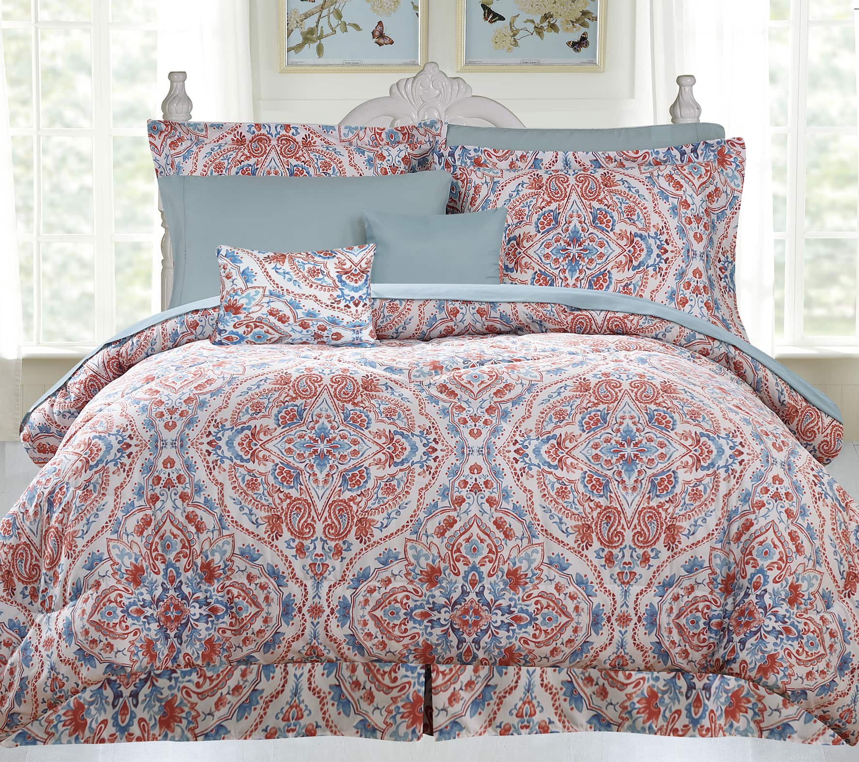 Kathy Ireland - 10 Piece Bed in a Bag Comforter Set - Eden price history on PriceWatchPro