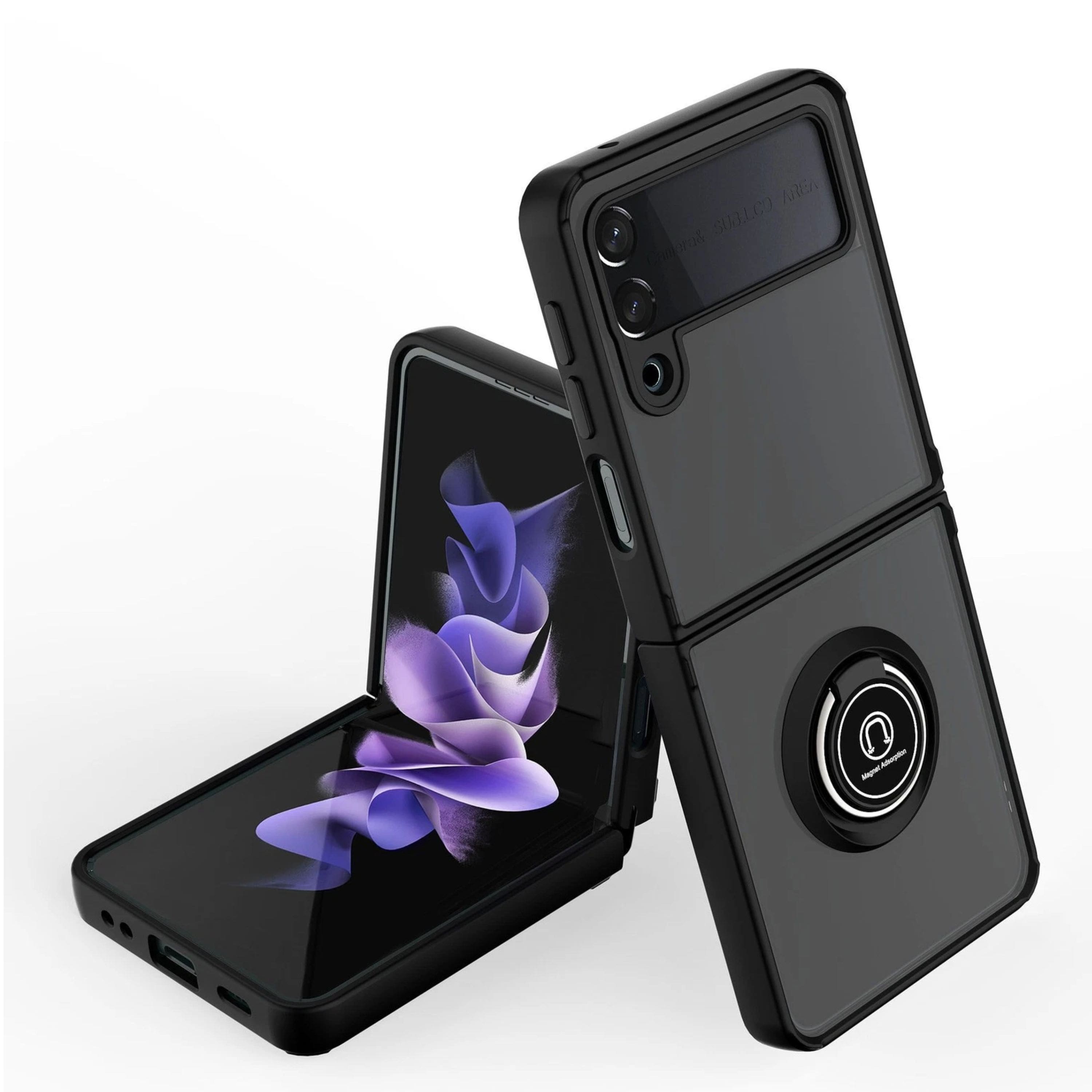 Kitcheniva - Matte Frosted Magnetic Stand Cover For Samsung Galaxy Z Flip 6 - Clear/Black price history on PriceWatchPro