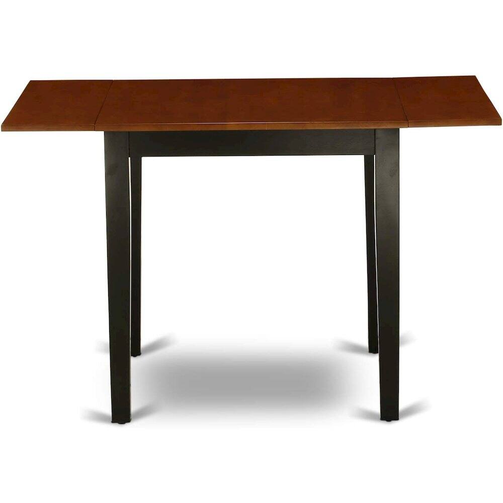 Alt View 1. FurniFact - Solid Wood 5 Piece Dining Table Set in Black & Cherry for 4 People - Black & Cherry.