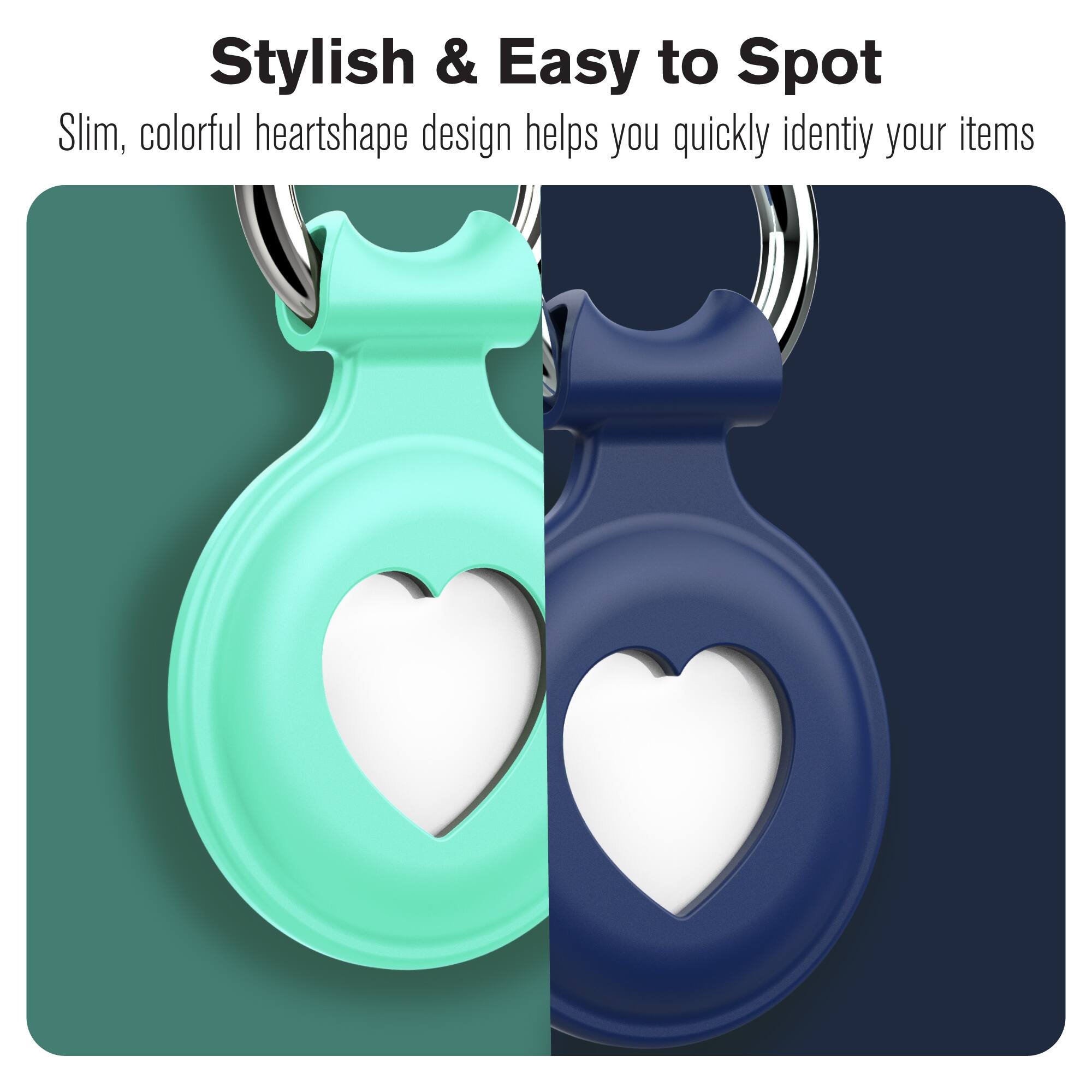 Stylish & Easy to Spot

Slim, colorful heartshape design helps you quickly identify your items