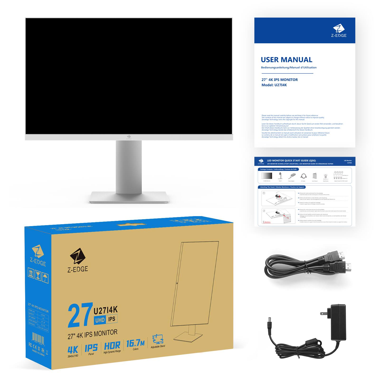 【専用】Z-EDGE 27インチ 4K UHD IPS MONITOR Amazon.com: 4K Monitor, Z-Edge 27 inch IPS Monitor, UHD